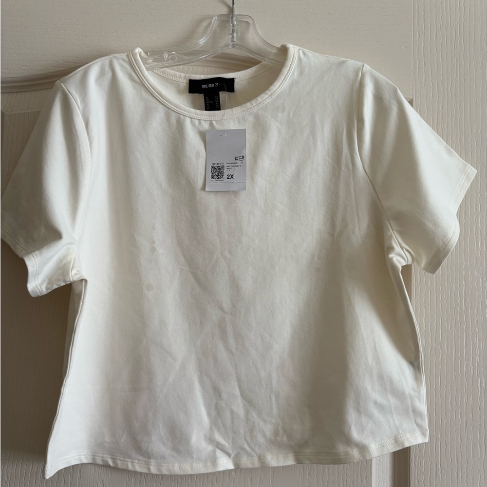 Forever 21 Cream Short Sleeve Tee
